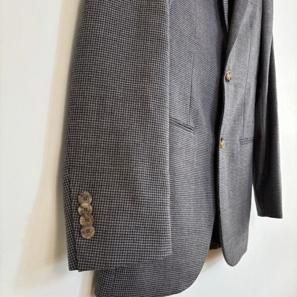 Indochino Mens Slim Houndstooth Wool Blazer Jacket Size 34 Career Formal - Picture 5 of 12